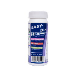 Bandelettes de test d'eau Easy-Dip 3 en 1, test PH/CL/BR/Alcalinité 