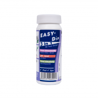 Bandelettes de test d'eau Easy-Dip 3 en 1, test pH/chlorure/brun/alcalinité, 50 unités