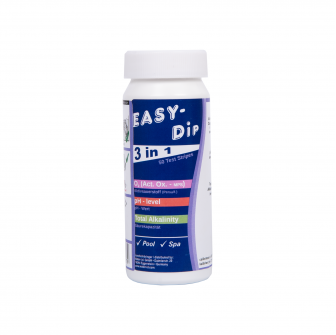 Bandelettes de test d'eau Easy-Dip 3 en 1, pour le test du pH, de l'oxygène et de l'alcalinité, 50 unités