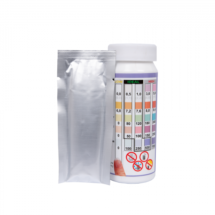 Bandes de test d'eau Easy-Dip 5 en 1, test de pH/chlorure/chlorure/stabilisant/alcalinité/dureté