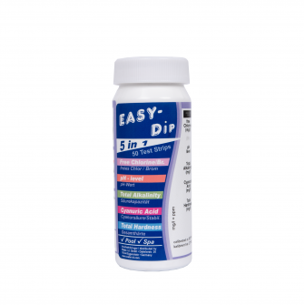 Bandes de test d'eau Easy-Dip 5 en 1, test de pH/chlorure/chlorure/stabilisant/alcalinité/dureté