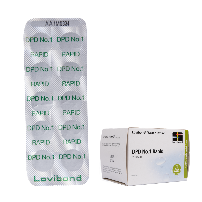 Comprimés d'analyse de l'eau DPD 1, détermination du chlore, 10 comprimés