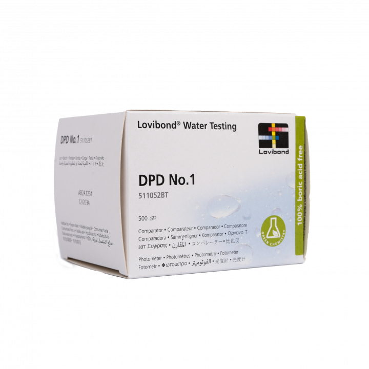 Comprimés d'analyse d'eau DPD 1, pour photomètre, détermination de la teneur en chlore et en brome, 10 comprimés