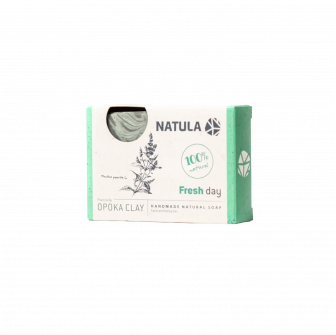 Savon visage et corps NATULA à la roche opoka et à la menthe 100g