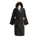 Peignoir en velours de coton avec capuche, gris