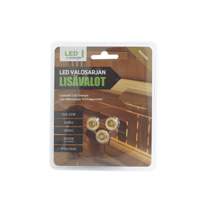 Lampes supplémentaires pour l'éclairage du sauna VISION, argent