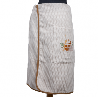 Tablier de sauna pour homme - LIN, brodé