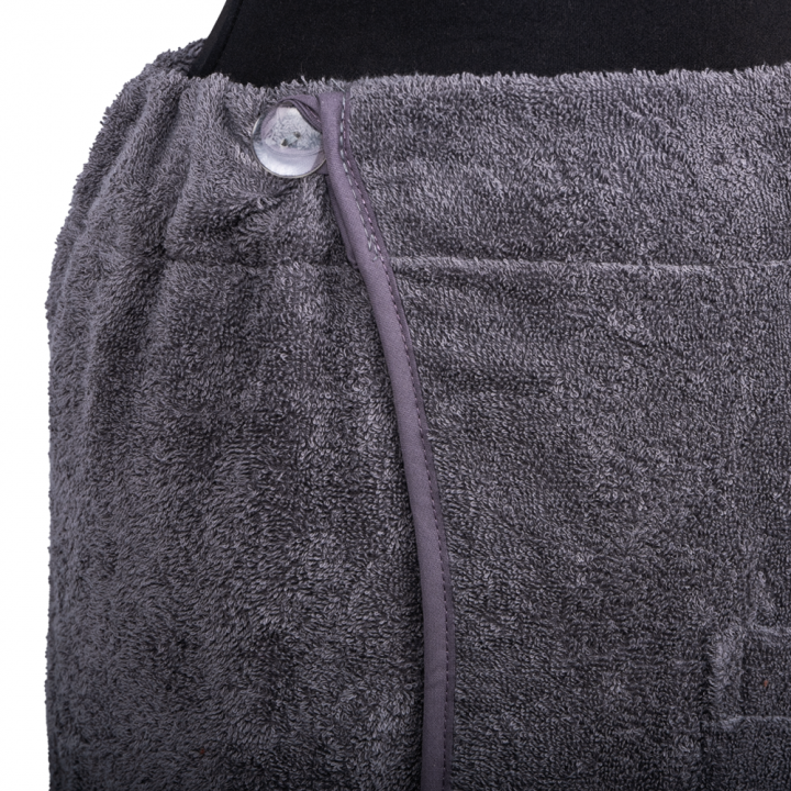 Coffret cadeau pour lui. Bonnet et tablier de sauna pour homme - GRIS Taille S-M