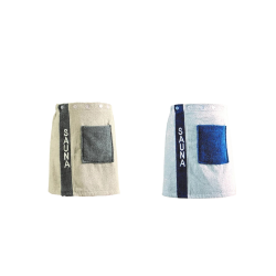 Tablier de sauna pour homme gris, bleu  Tablier de sauna pour homme gris, bleu