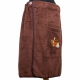 Coffret cadeau pour LUI. Chapeau et tablier de sauna pour homme - MARRON