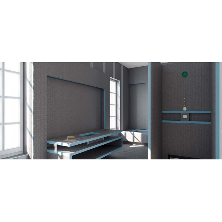 Panneau de construction flexible WEDI, dans le sens de la largeur