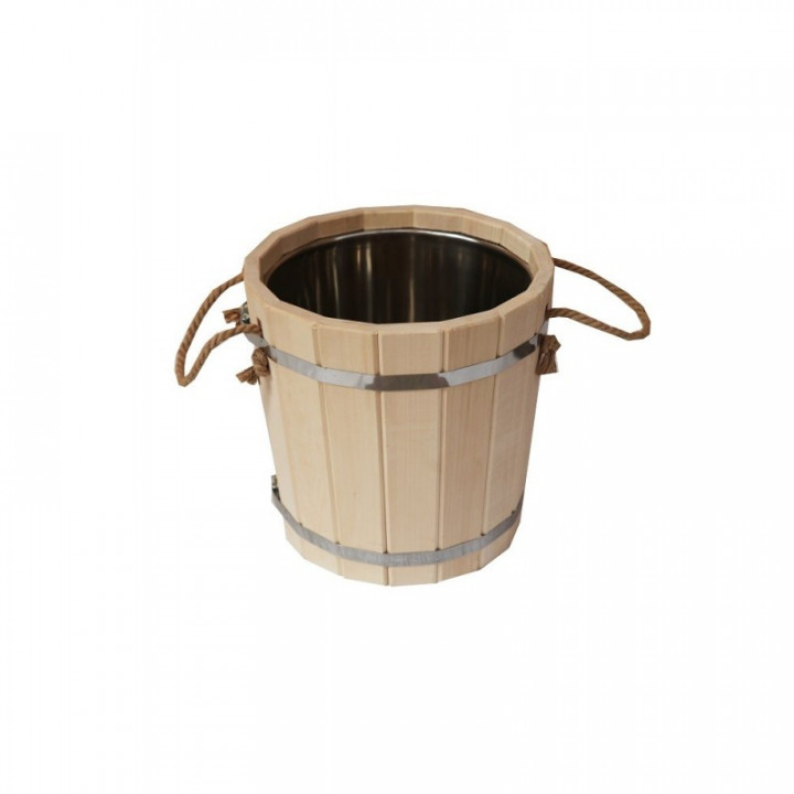 Seau de sauna avec insert en acier inoxydable, 20 l