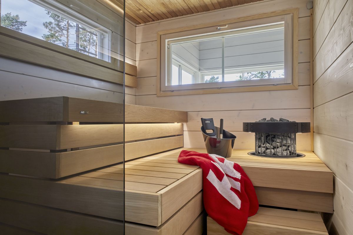 Petite fenêtre de sauna