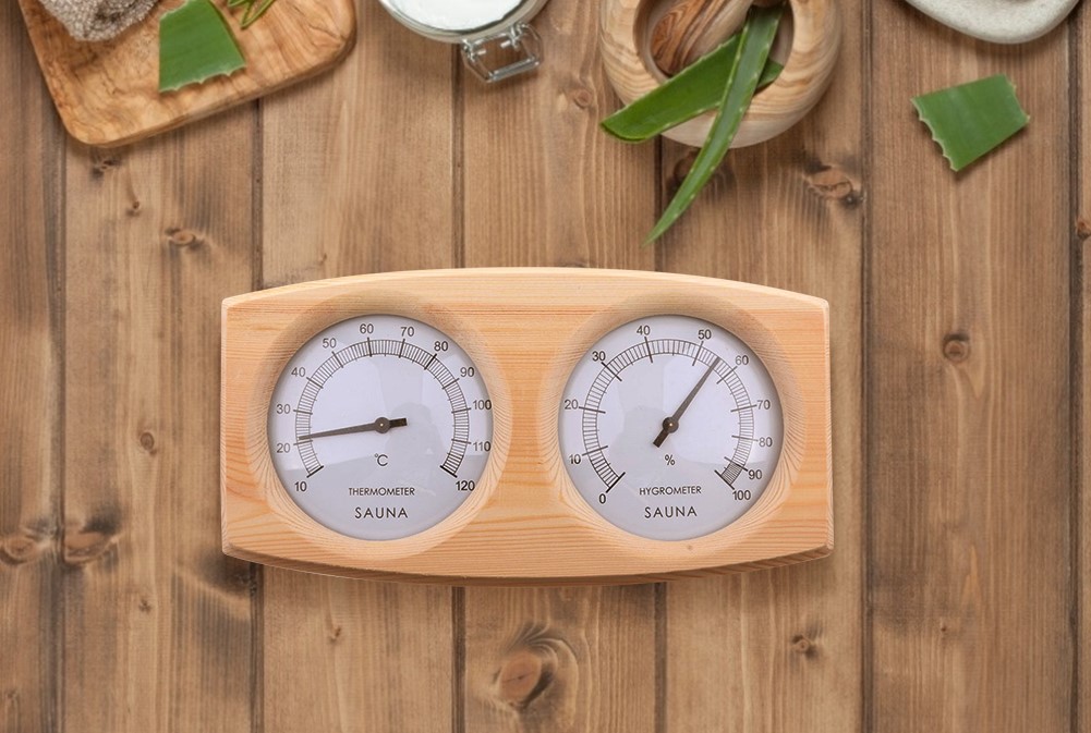 Hygromètre-Thermomètre, élément essentiel du sauna