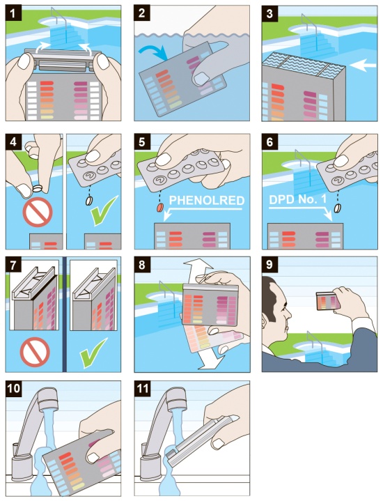Instructions pour le testeur de piscine BAYROL