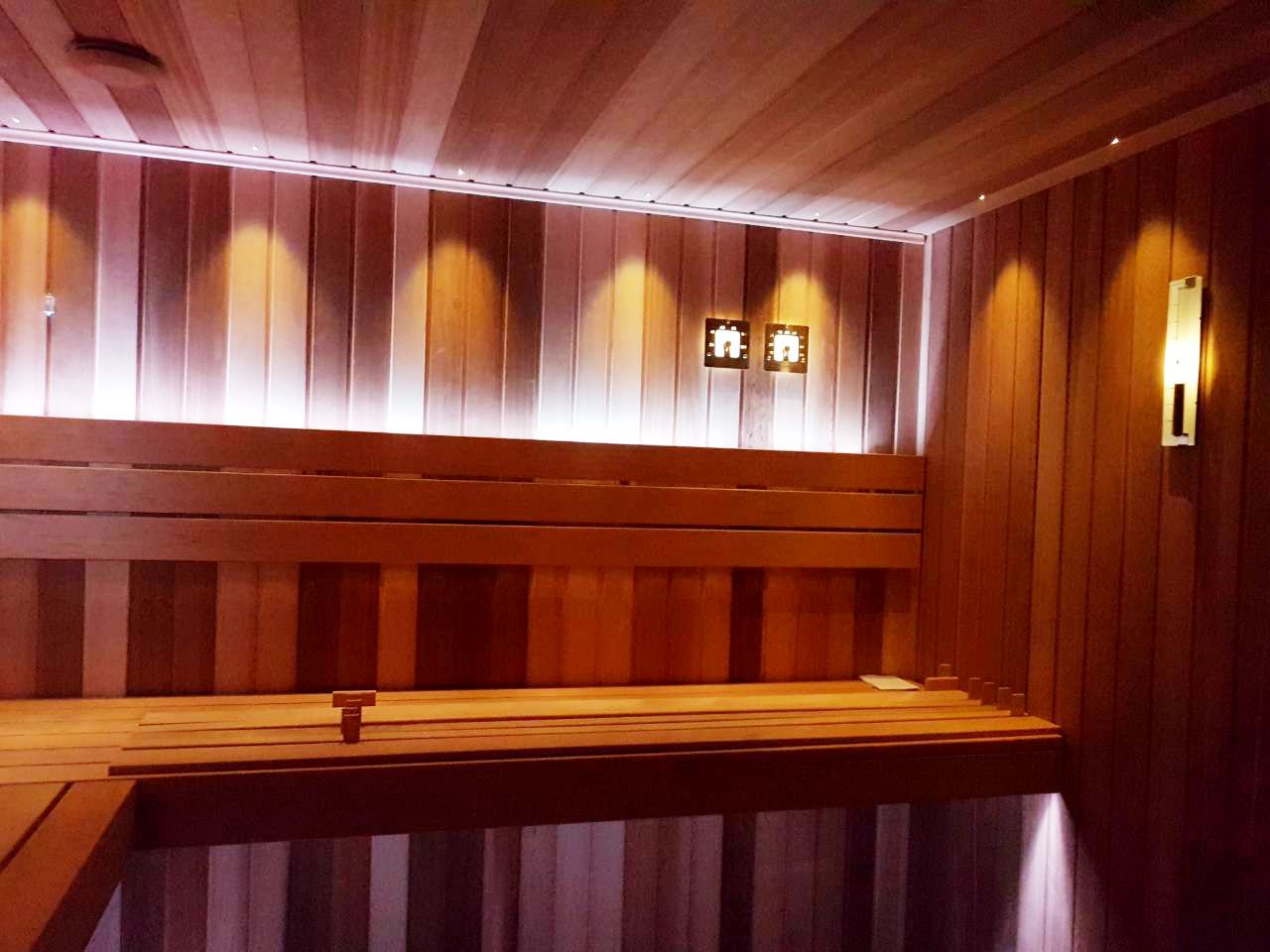 Sauna en bois d'aulne et de cèdre du Canada
